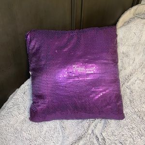 Purple Sequined Pillow